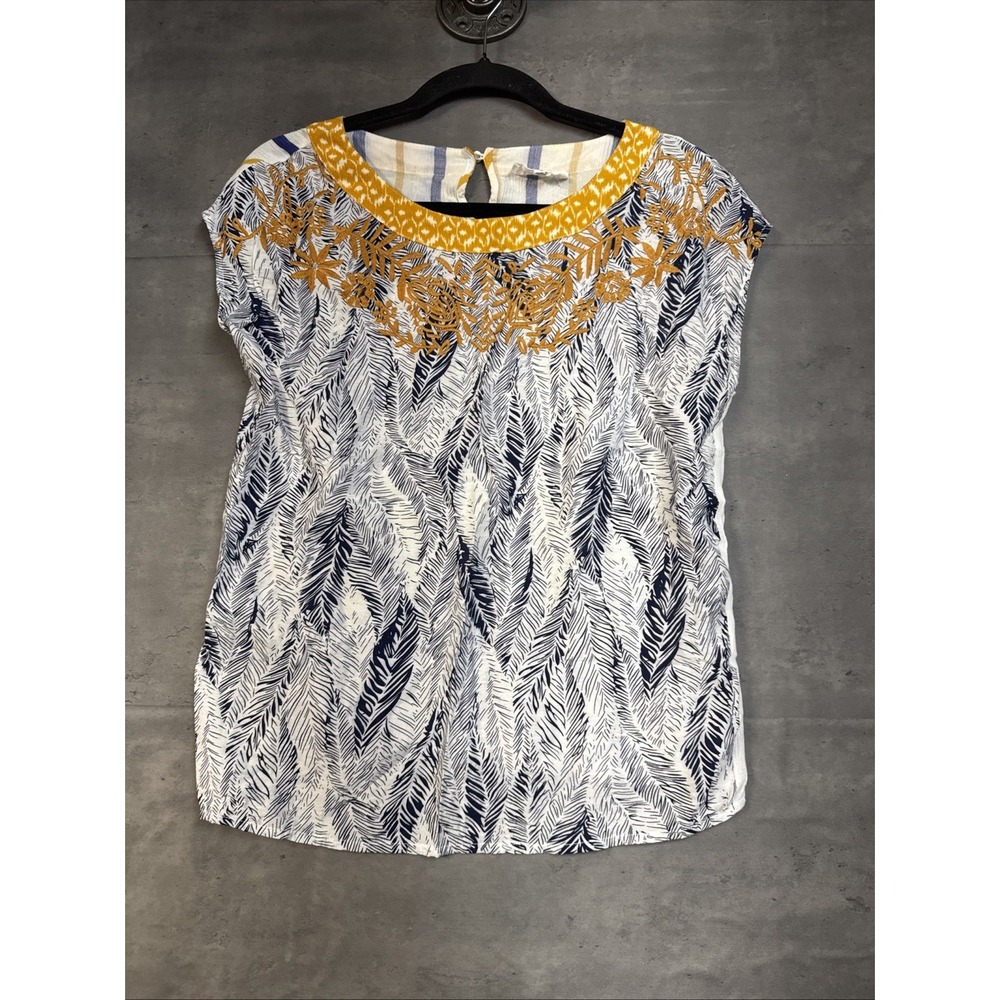 THML Clothing patterned short-sleeve top Embroidered Across Chest Small